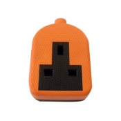 DENCON  TRAILING SOCKET 13A 1 GANG ORANGE