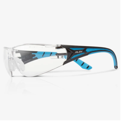 Riley Stream Blue Safety Spec Clear EN166 FT CE
